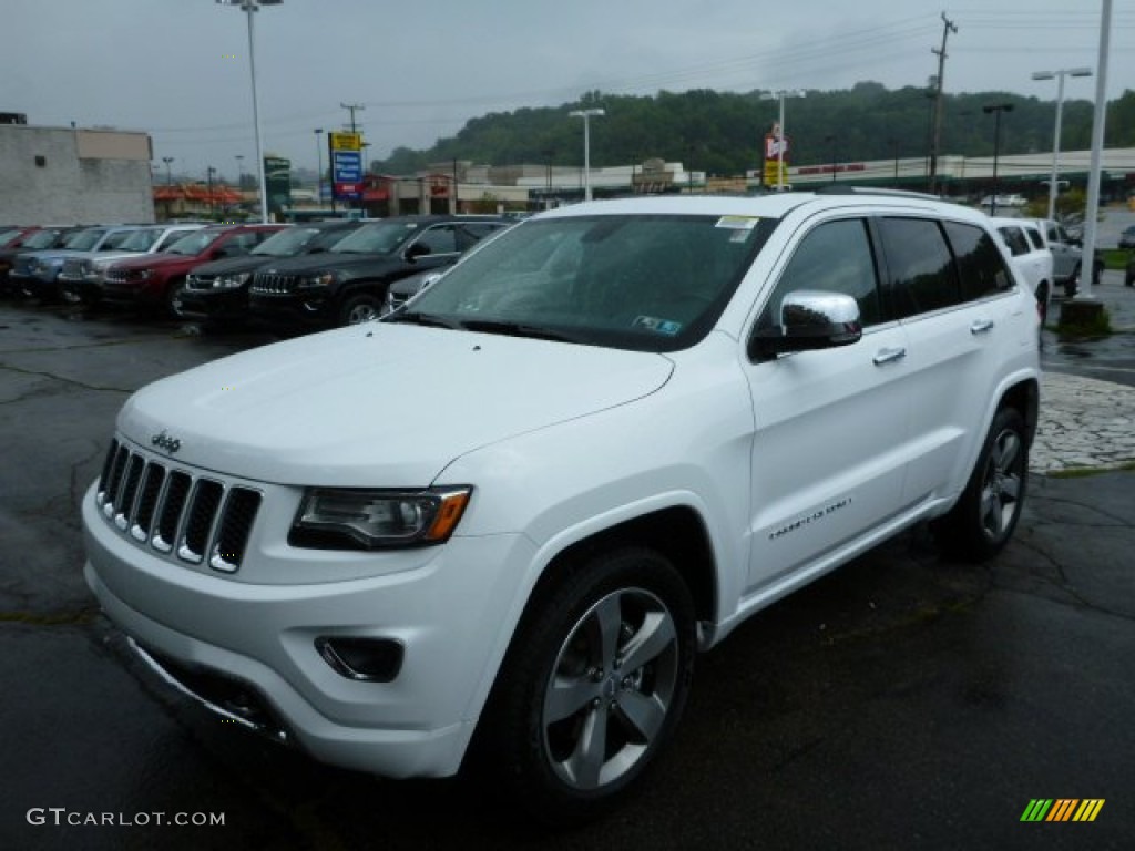 2014 Grand Cherokee Overland 4x4 - Bright White / Overland Nepal Jeep Brown Light Frost photo #1