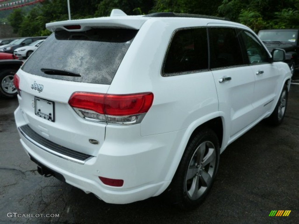 2014 Grand Cherokee Overland 4x4 - Bright White / Overland Nepal Jeep Brown Light Frost photo #5