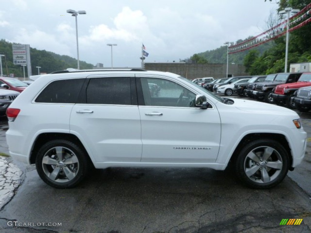 2014 Grand Cherokee Overland 4x4 - Bright White / Overland Nepal Jeep Brown Light Frost photo #6