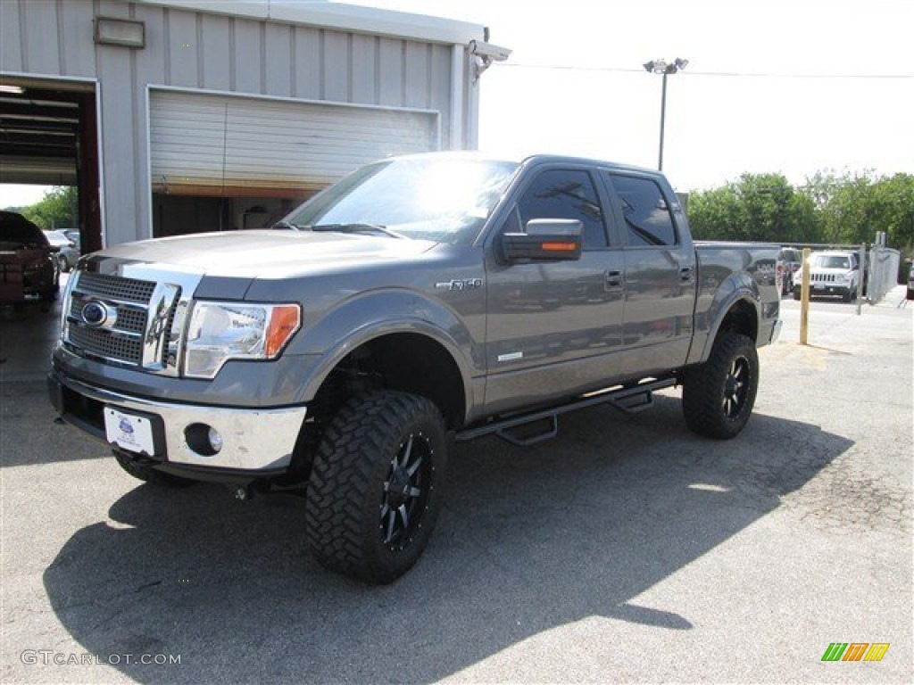 2011 F150 Lariat SuperCrew 4x4 - Sterling Grey Metallic / Black photo #2