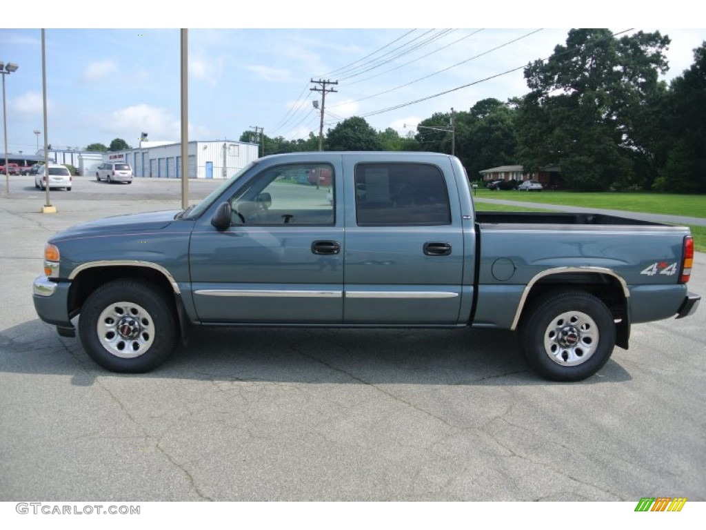 2006 Sierra 1500 SL Crew Cab 4x4 - Stealth Gray Metallic / Dark Pewter photo #3