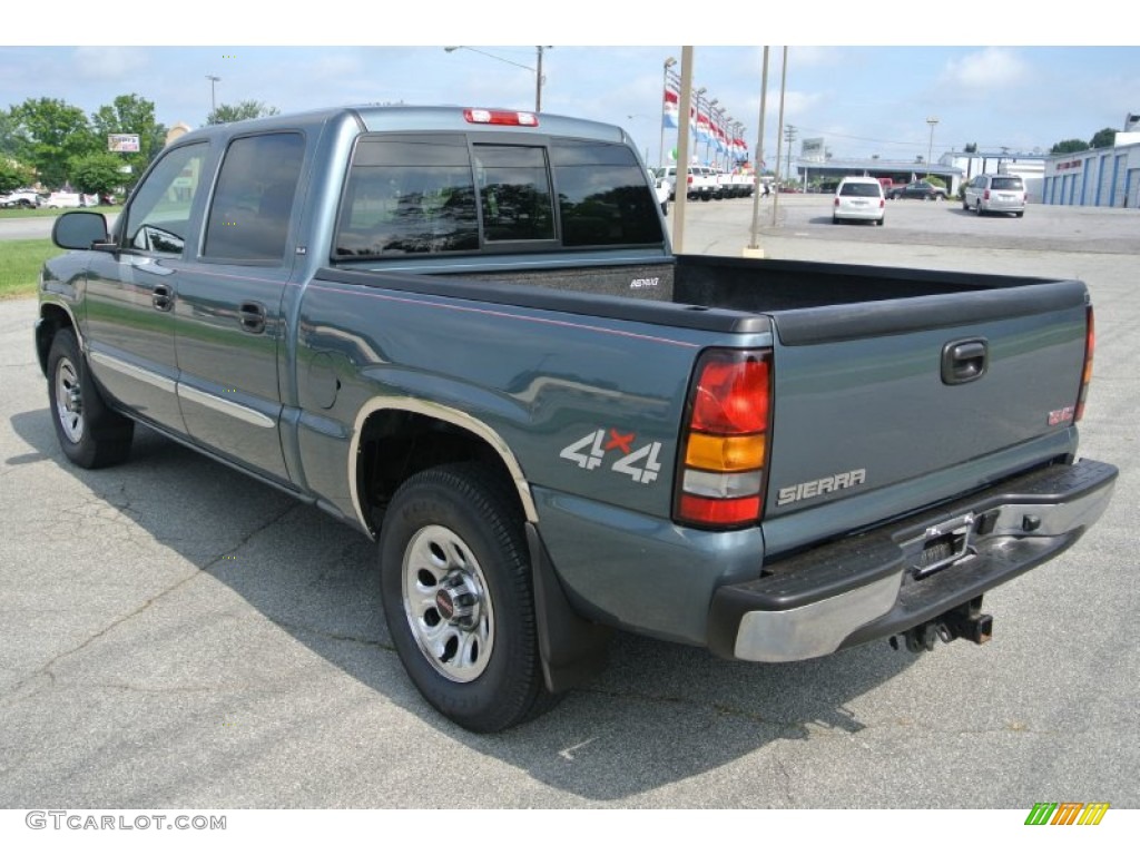 2006 Sierra 1500 SL Crew Cab 4x4 - Stealth Gray Metallic / Dark Pewter photo #4
