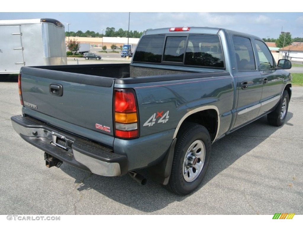 2006 Sierra 1500 SL Crew Cab 4x4 - Stealth Gray Metallic / Dark Pewter photo #5