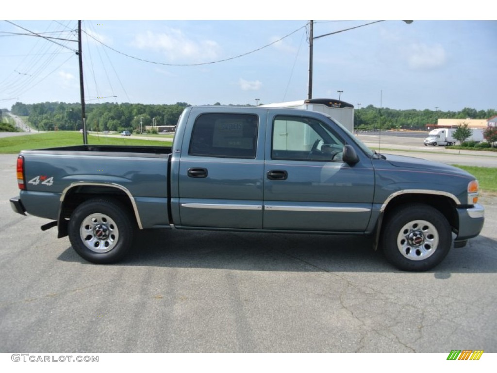 2006 Sierra 1500 SL Crew Cab 4x4 - Stealth Gray Metallic / Dark Pewter photo #6