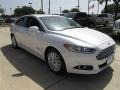 2013 White Platinum Metallic Tri-coat Ford Fusion Energi Titanium  photo #10