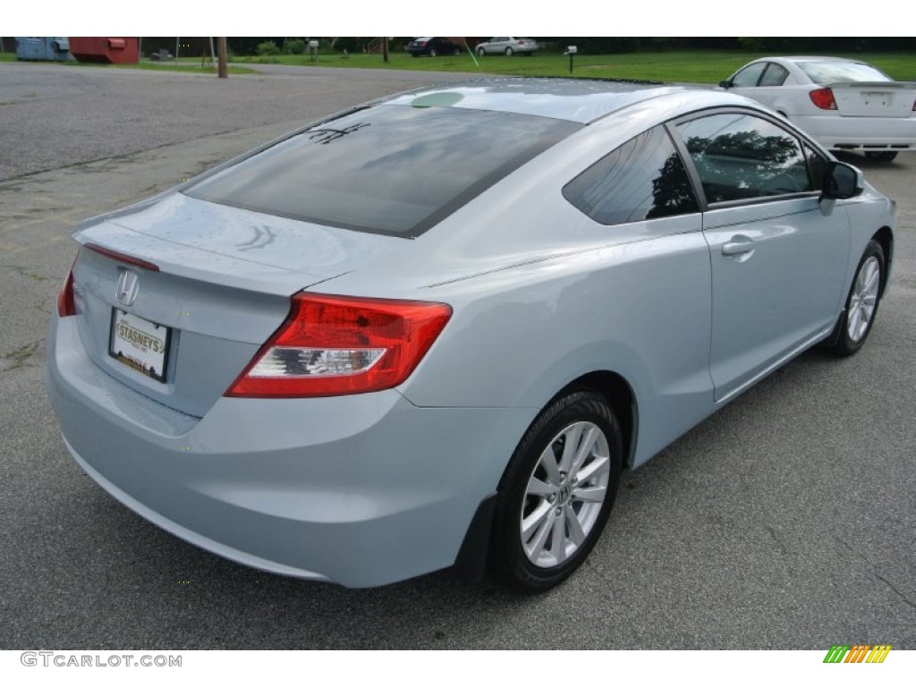 2012 Civic EX Coupe - Cool Mist Metallic / Stone photo #4