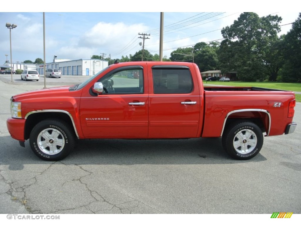 Victory Red 2011 Chevrolet Silverado 1500 LT Crew Cab 4x4 Exterior Photo #84476468