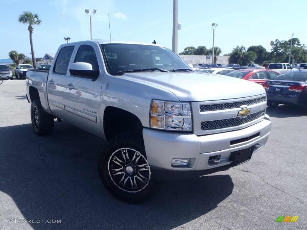 2011 Silverado 1500 LT Crew Cab 4x4 - Sheer Silver Metallic / Ebony photo #1