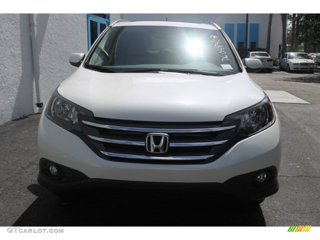 2013 CR-V EX-L - White Diamond Pearl / Beige photo #10