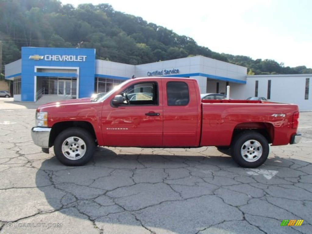 2013 Silverado 1500 LT Extended Cab 4x4 - Victory Red / Ebony photo #5