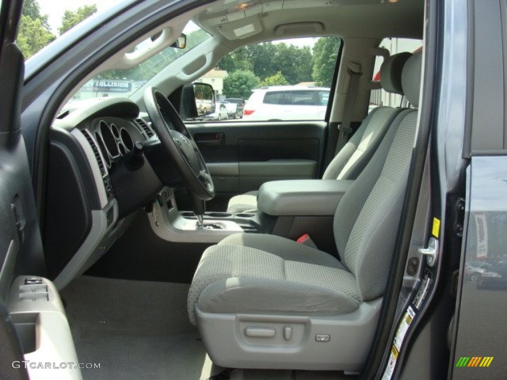 2010 Tundra TRD Double Cab 4x4 - Slate Gray Metallic / Graphite Gray photo #11