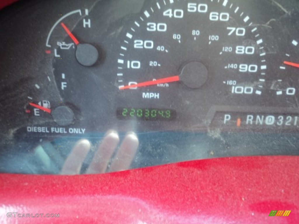 2004 F250 Super Duty XLT SuperCab 4x4 - Red / Medium Flint photo #8