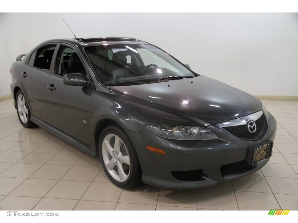 2005 MAZDA6 s Sport Hatchback - Steel Gray Metallic / Black photo #1