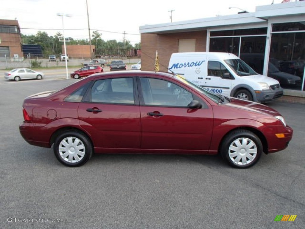 2006 Focus ZX4 S Sedan - Dark Toreador Red Metallic / Dark Flint/Light Flint photo #1