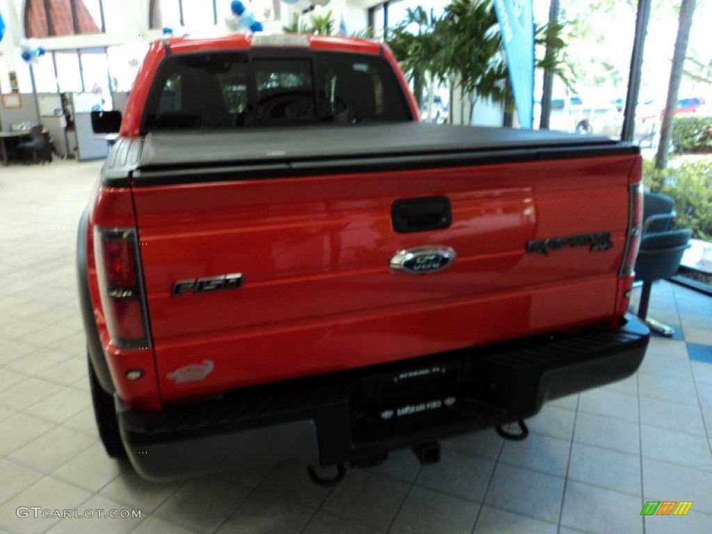 2011 F150 SVT Raptor SuperCrew 4x4 - Molten Orange Tri Coat / Raptor Black photo #11