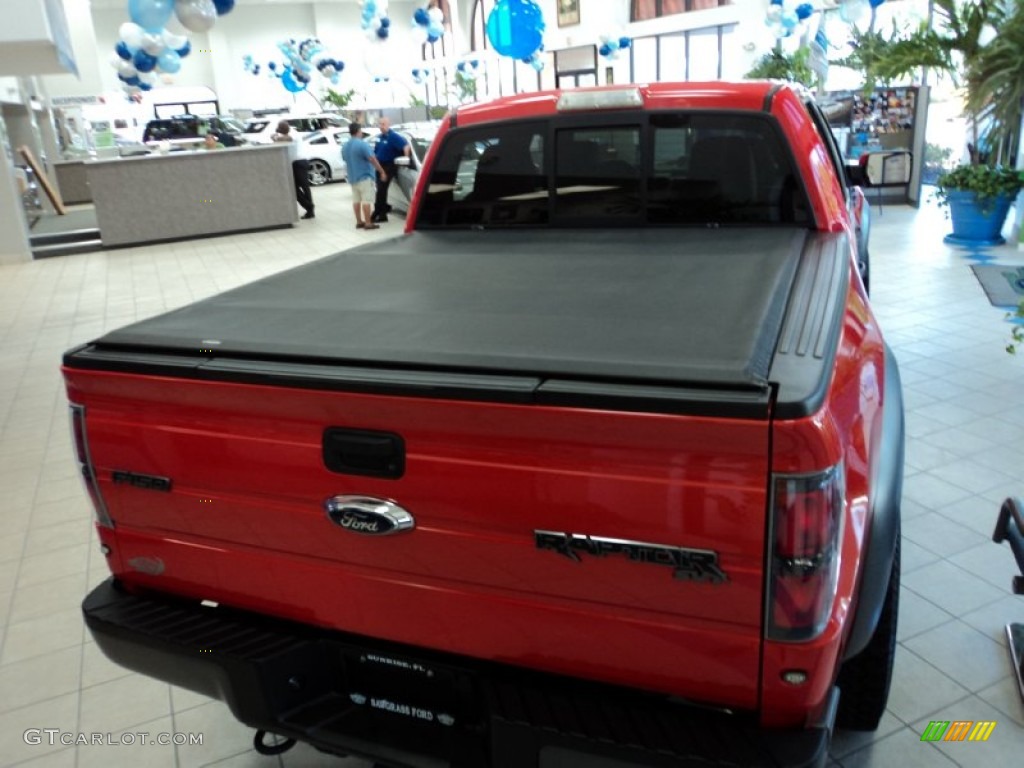 2011 F150 SVT Raptor SuperCrew 4x4 - Molten Orange Tri Coat / Raptor Black photo #12
