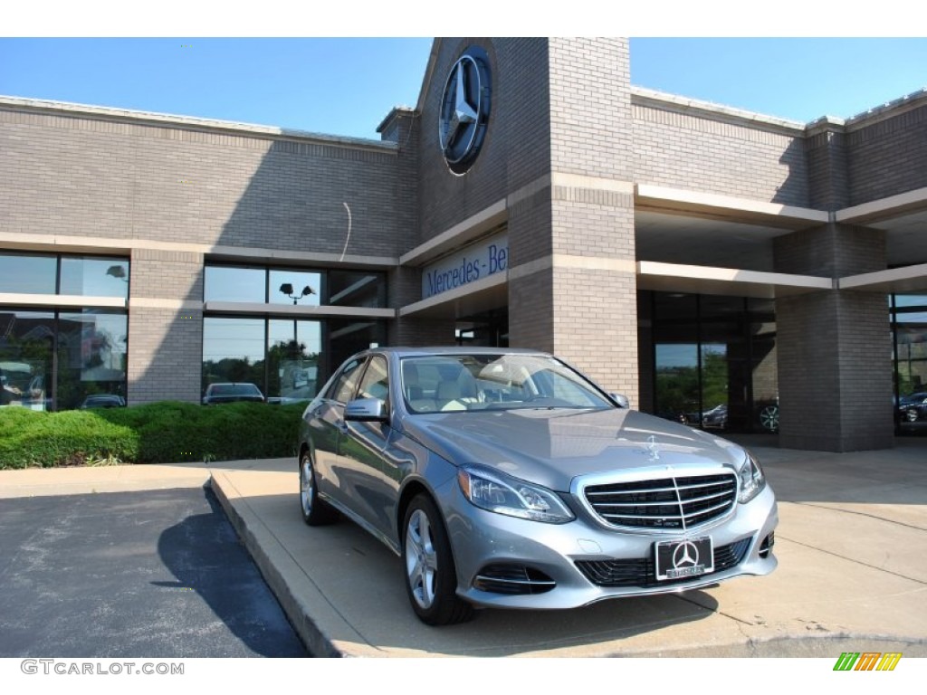 2014 E 350 4Matic Sedan - Paladium Silver Metallic / Silk Beige/Espresso Brown photo #1