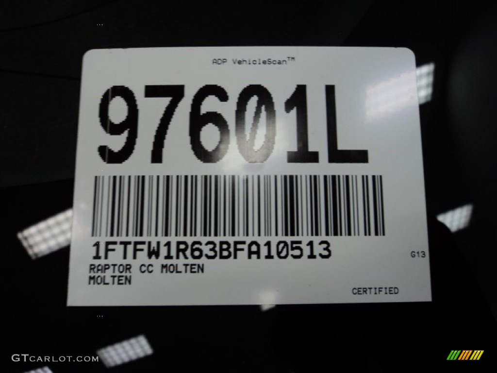 2011 F150 SVT Raptor SuperCrew 4x4 - Molten Orange Tri Coat / Raptor Black photo #25