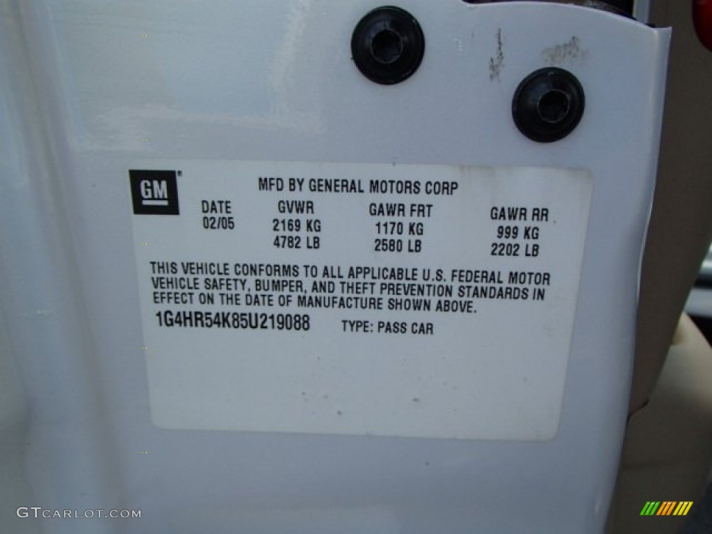2005 LeSabre Limited - White Opal / Light Cashmere photo #20