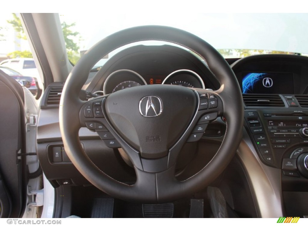 2013 Acura TL SH-AWD Parchment Steering Wheel Photo #84491058