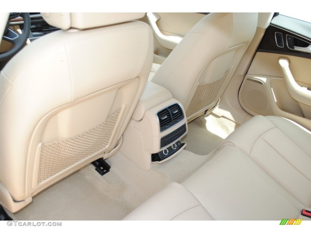 2014 A6 2.0T quattro Sedan - Ibis White / Velvet Beige photo #35