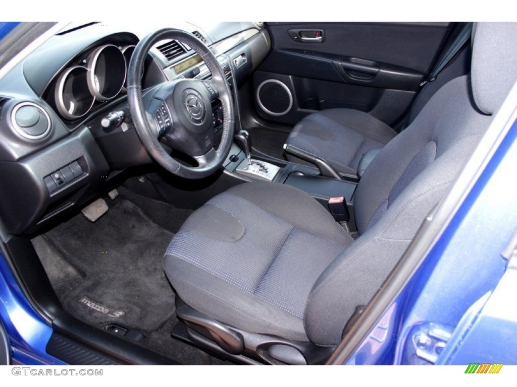 Black/Blue Interior 2005 Mazda MAZDA3 s Sedan Photo #84492965