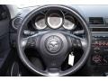 2005 Mazda MAZDA3 Black/Blue Interior Steering Wheel Photo