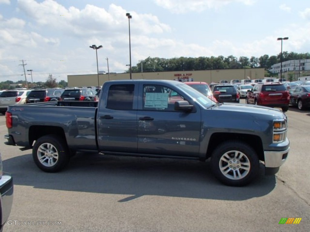 2014 Silverado 1500 LT Double Cab 4x4 - Blue Granite Metallic / Jet Black photo #1