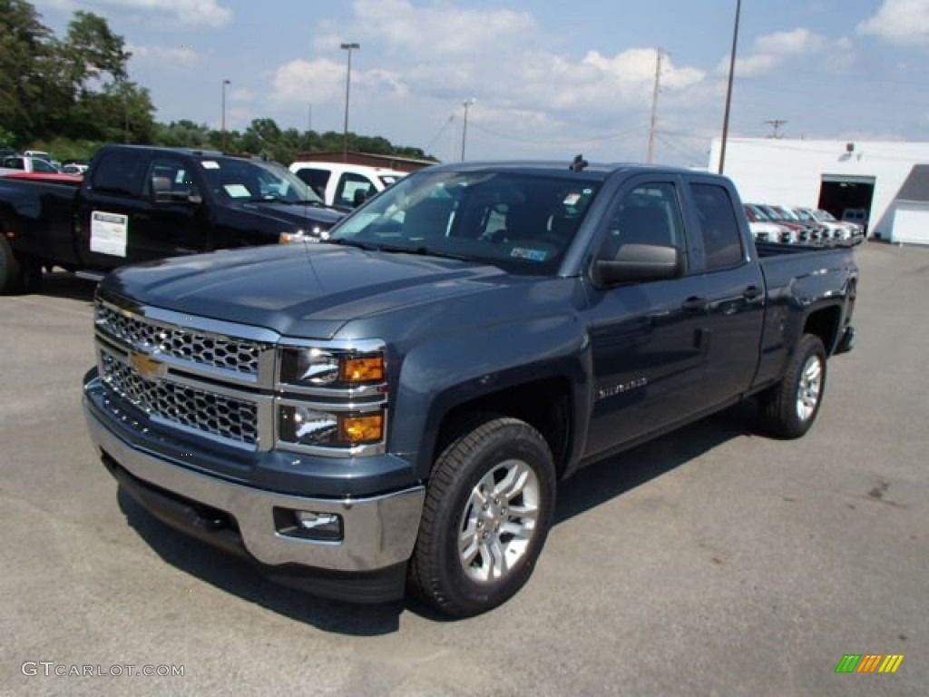 2014 Silverado 1500 LT Double Cab 4x4 - Blue Granite Metallic / Jet Black photo #4