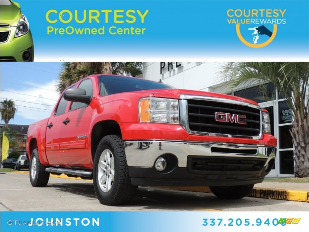 2009 Sierra 1500 SLE Z71 Crew Cab 4x4 - Fire Red / Ebony photo #1