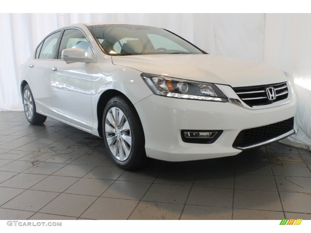 2013 Accord EX-L V6 Sedan - White Orchid Pearl / Ivory photo #1