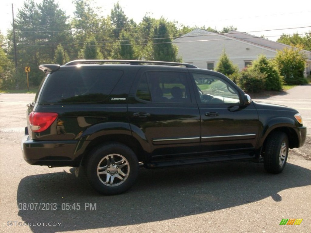 2007 Sequoia Limited 4WD - Black / Taupe photo #4