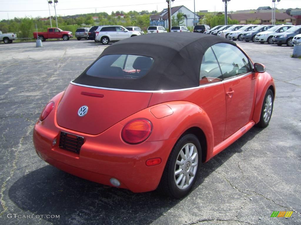 2004 New Beetle GLS Convertible - Sundown Orange / Black photo #5