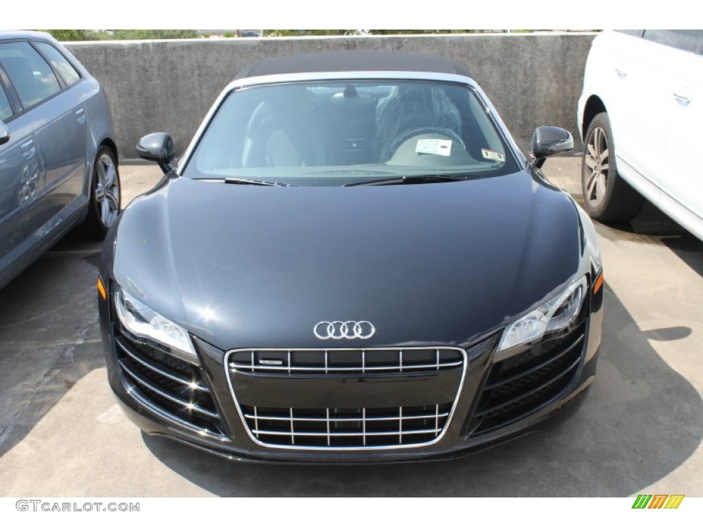 Phantom Black Pearl Effect 2012 Audi R8 Spyder 5.2 FSI quattro Exterior Photo #84500343