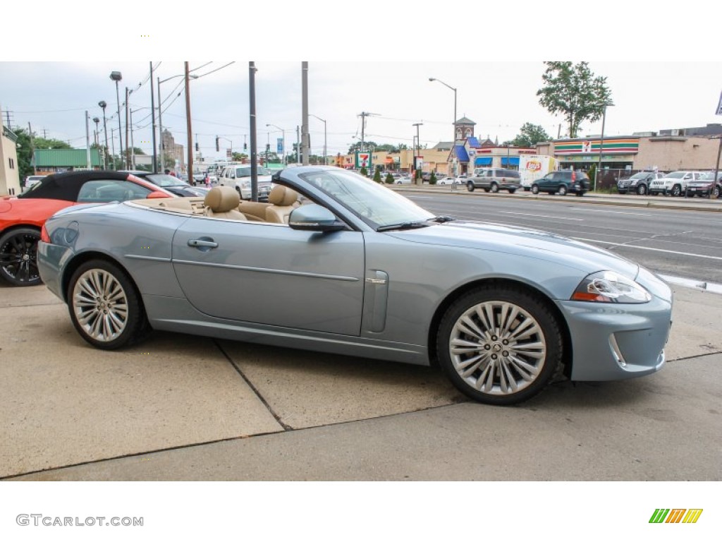 2010 XK XK Convertible - Frost Blue Metallic / Caramel photo #7