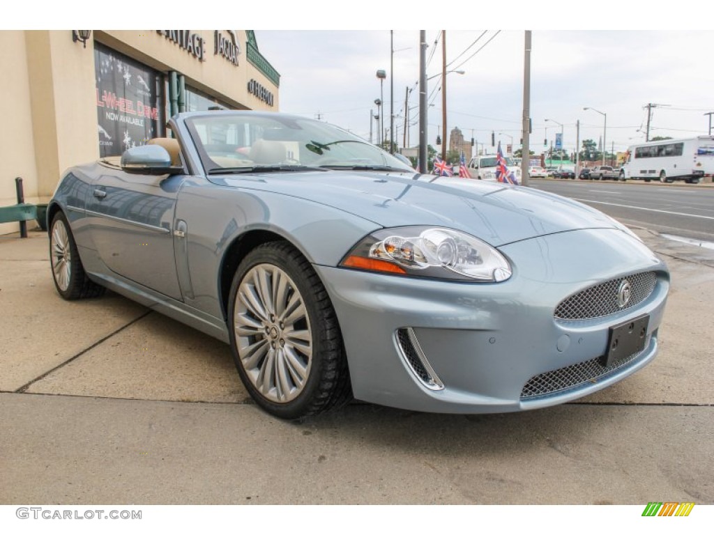 2010 XK XK Convertible - Frost Blue Metallic / Caramel photo #8