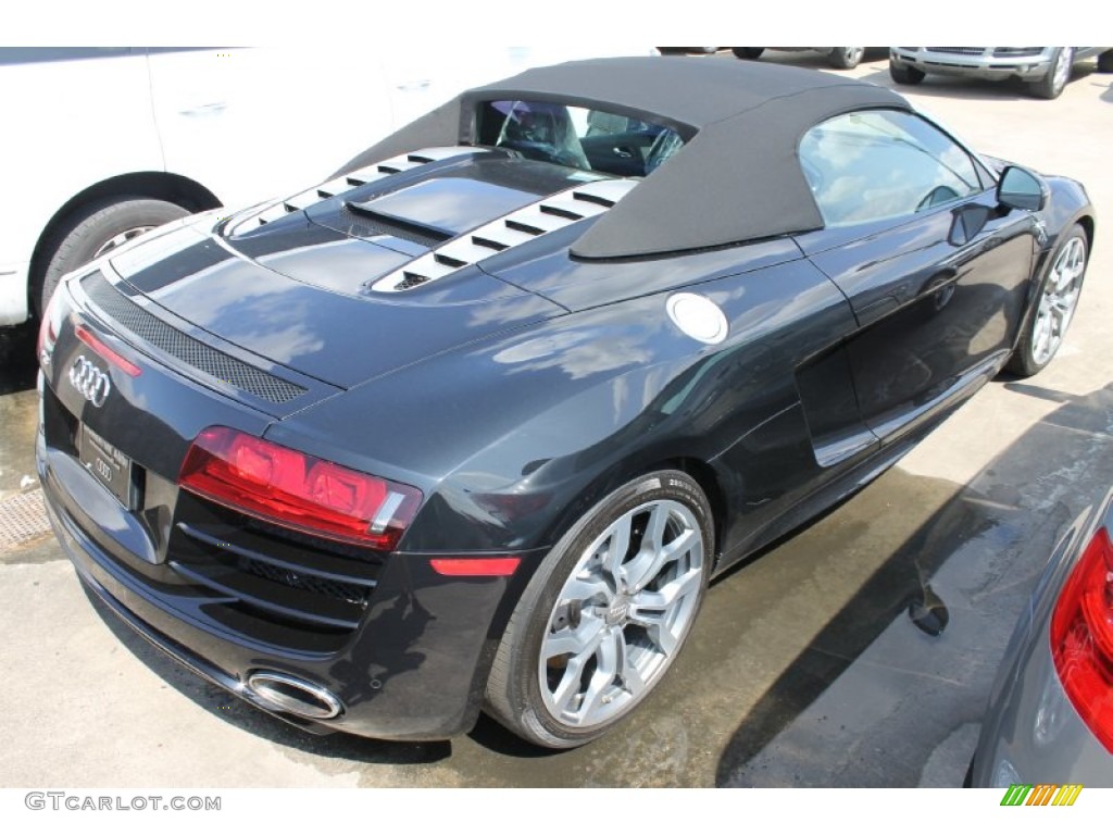 Phantom Black Pearl Effect 2012 Audi R8 Spyder 5.2 FSI quattro Exterior Photo #84500508