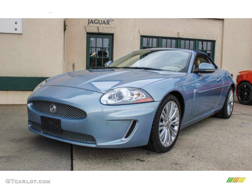 2010 XK XK Convertible - Frost Blue Metallic / Caramel photo #24