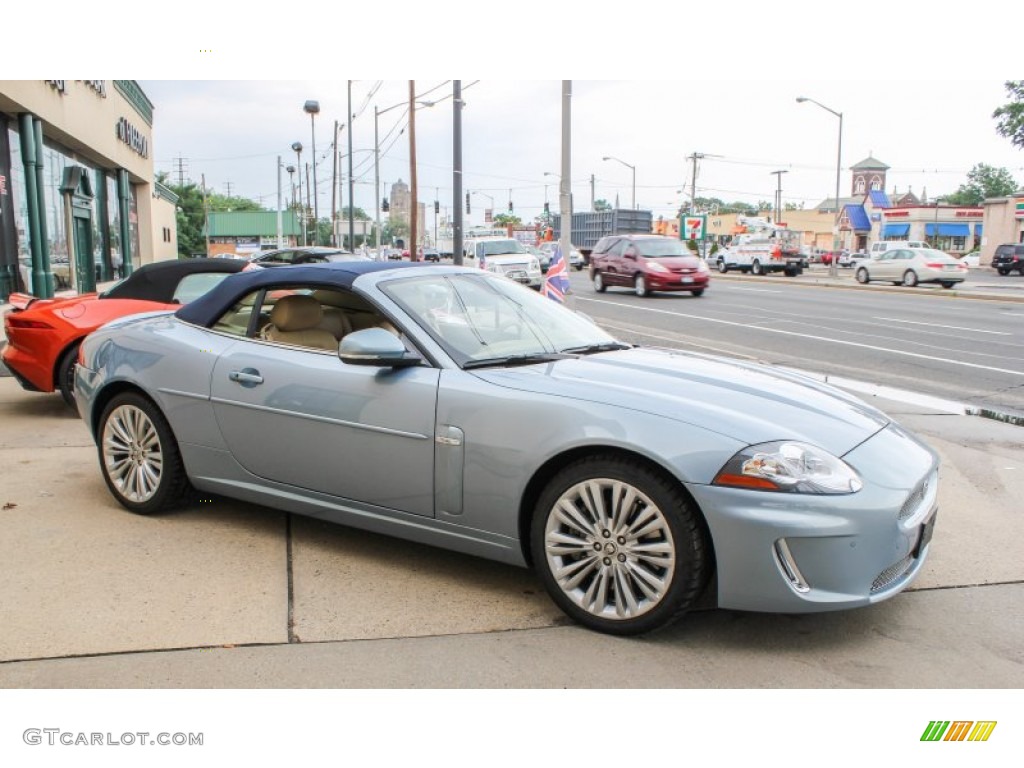 2010 XK XK Convertible - Frost Blue Metallic / Caramel photo #27