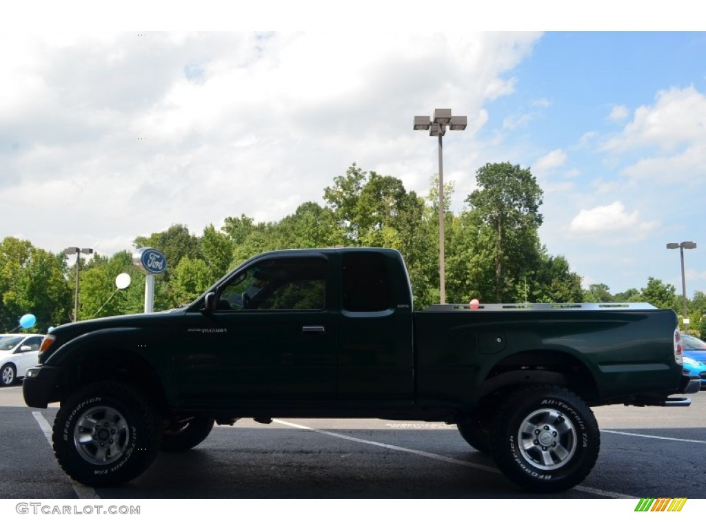 1999 Tacoma SR5 V6 Extended Cab 4x4 - Imperial Jade Mica / Gray photo #5