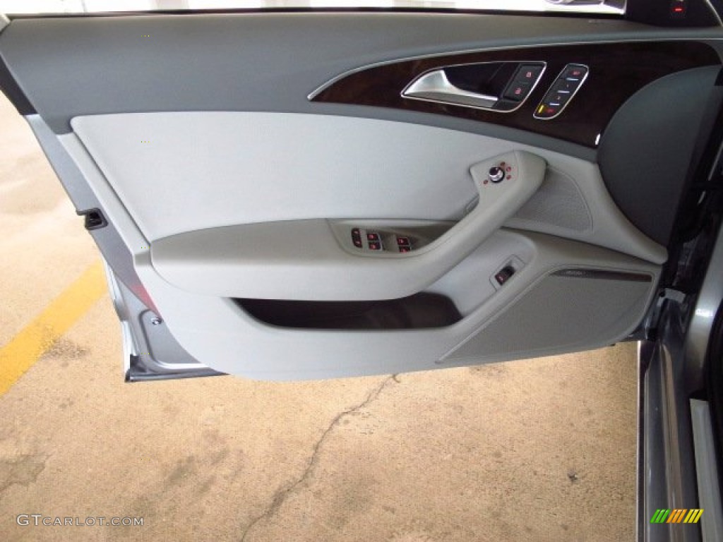 2014 Audi A6 2.0T Sedan Titanium Gray Door Panel Photo #84502287