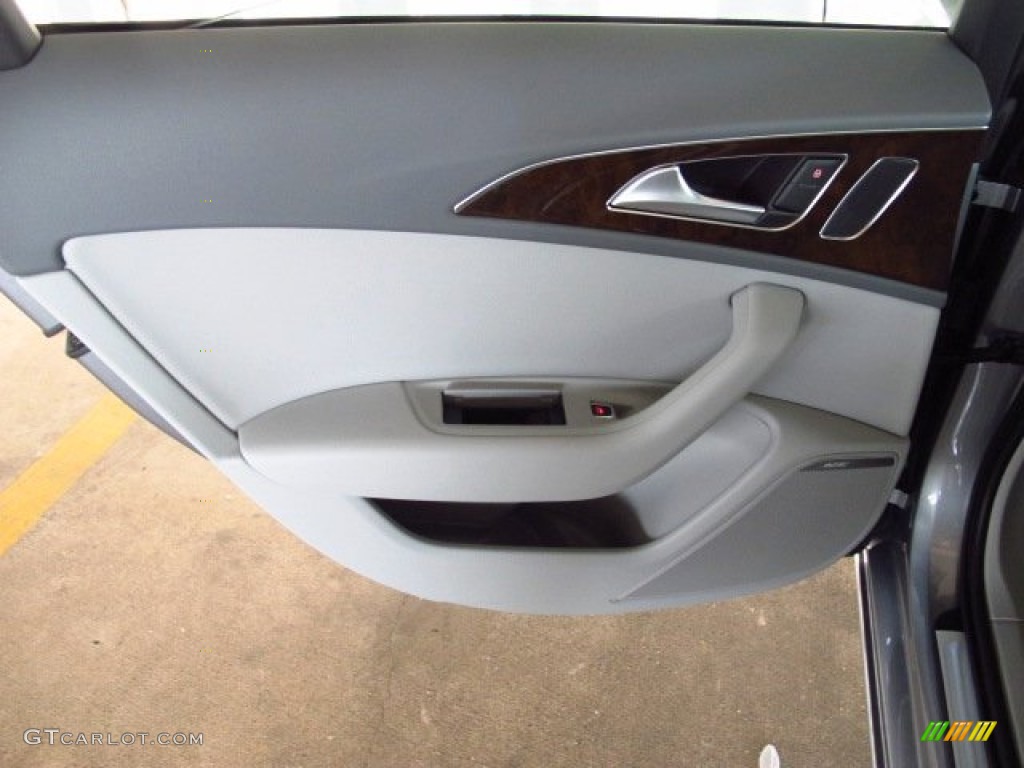 2014 Audi A6 2.0T Sedan Titanium Gray Door Panel Photo #84502326