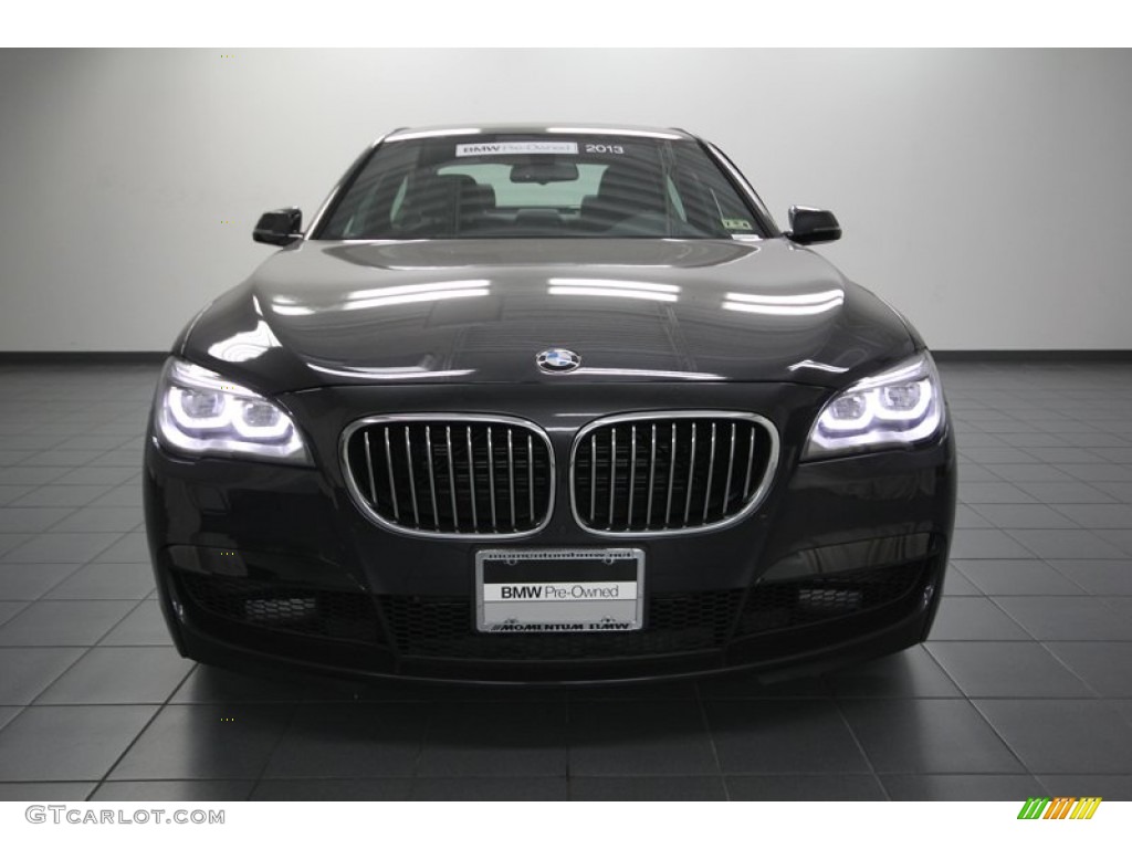 2013 7 Series 750i Sedan - Dark Graphite Metallic II / Black photo #6