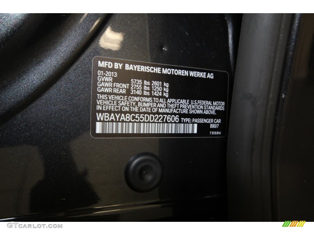 2013 7 Series 750i Sedan - Dark Graphite Metallic II / Black photo #9