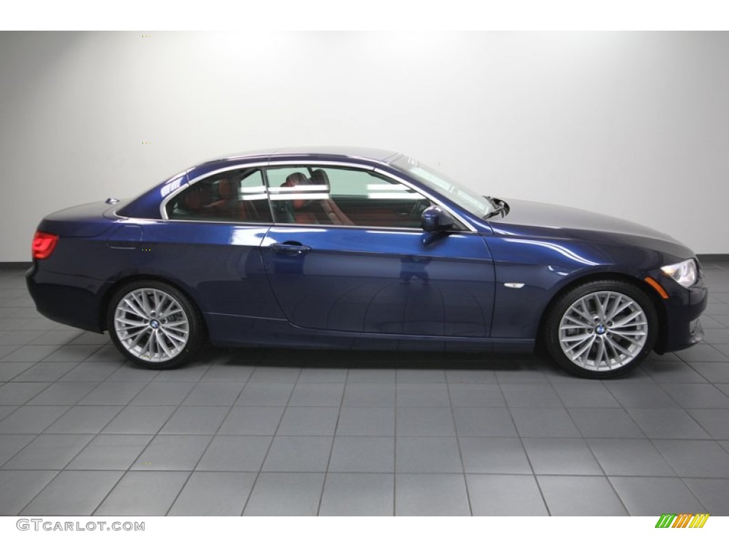 2011 3 Series 335i Convertible - Deep Sea Blue Metallic / Coral Red/Black Dakota Leather photo #8