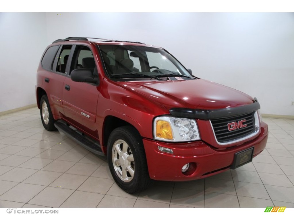 2002 Envoy SLE 4x4 - Magnetic Red Metallic / Dark Pewter photo #1