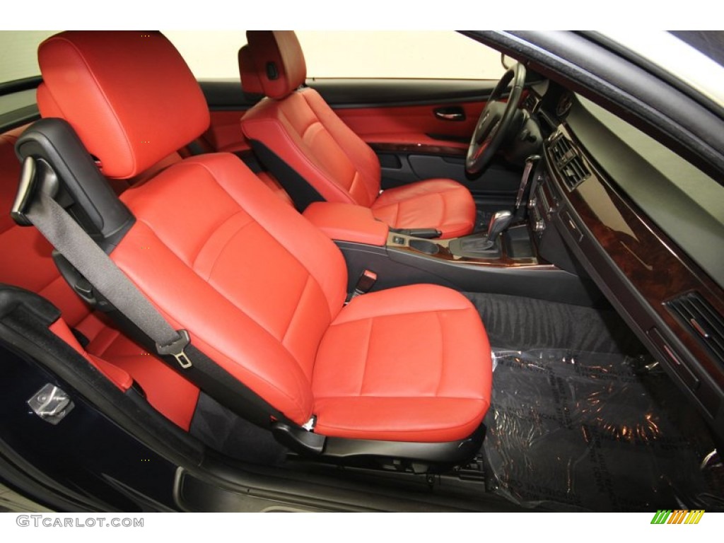 2011 3 Series 335i Convertible - Deep Sea Blue Metallic / Coral Red/Black Dakota Leather photo #35