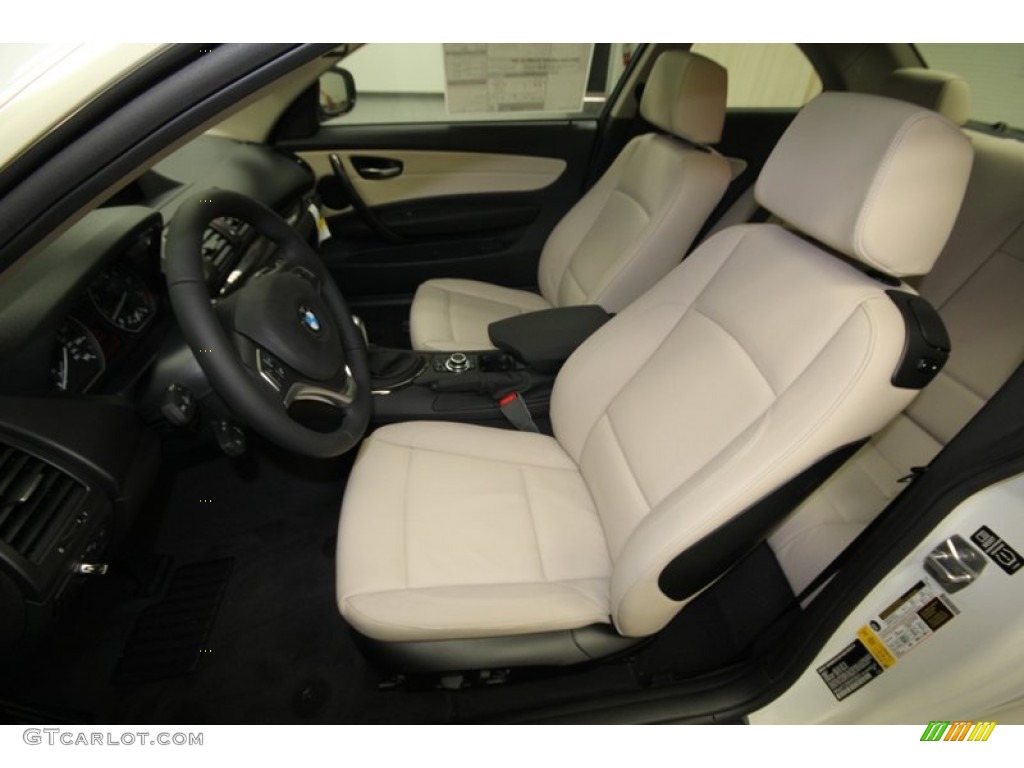 2013 1 Series 128i Coupe - Alpine White / Oyster photo #3