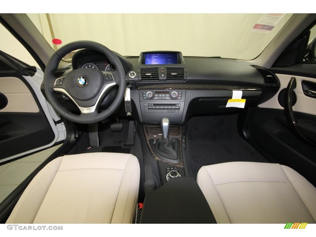 2013 1 Series 128i Coupe - Alpine White / Oyster photo #4