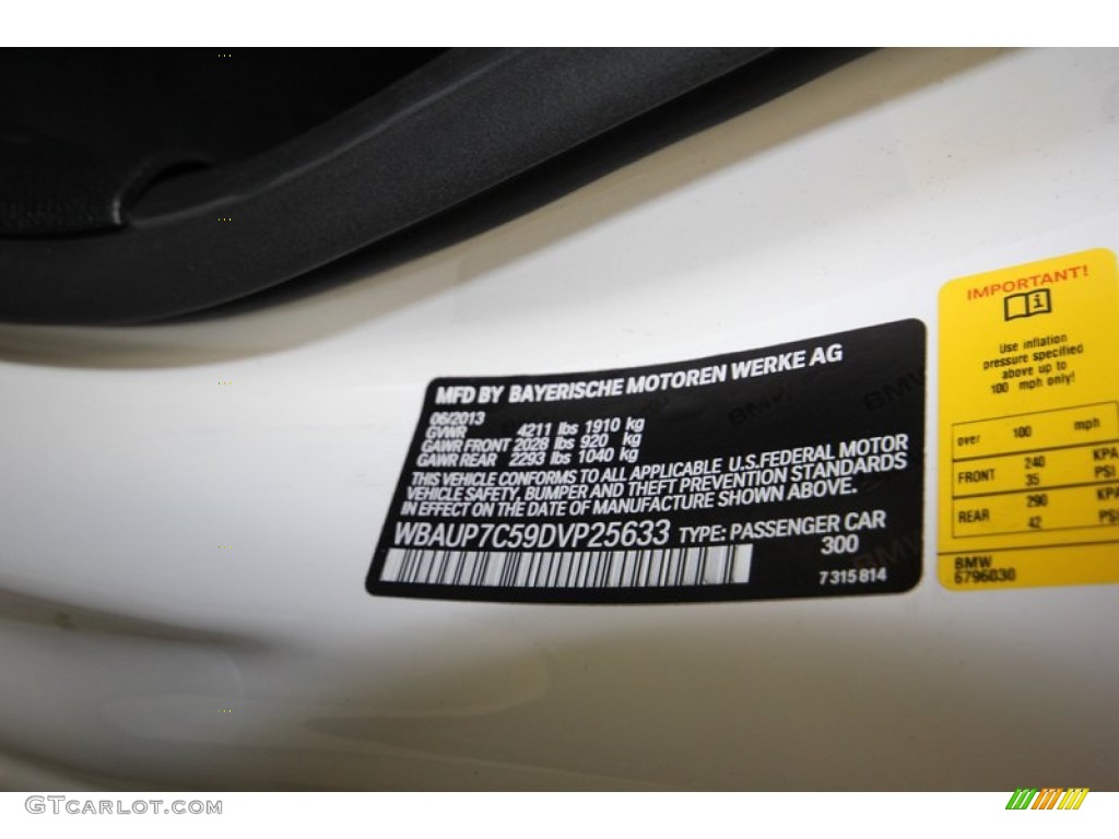 2013 1 Series 128i Coupe - Alpine White / Oyster photo #9